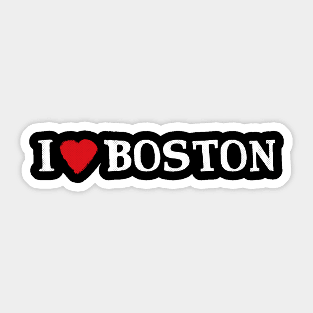 Boston, Massachusetts - MA I Love my City Sticker by thepatriotshop